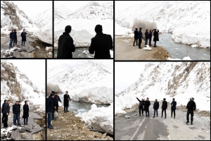 Başkan Şeylan, çığ bölgesinde incelemelerde bulundu