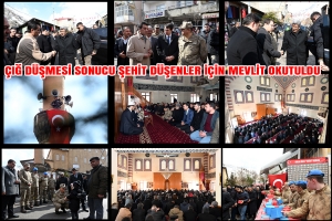 Çığ Düşmesi Sonucu Şehit Düşenler İçin Mevlit Okutuldu